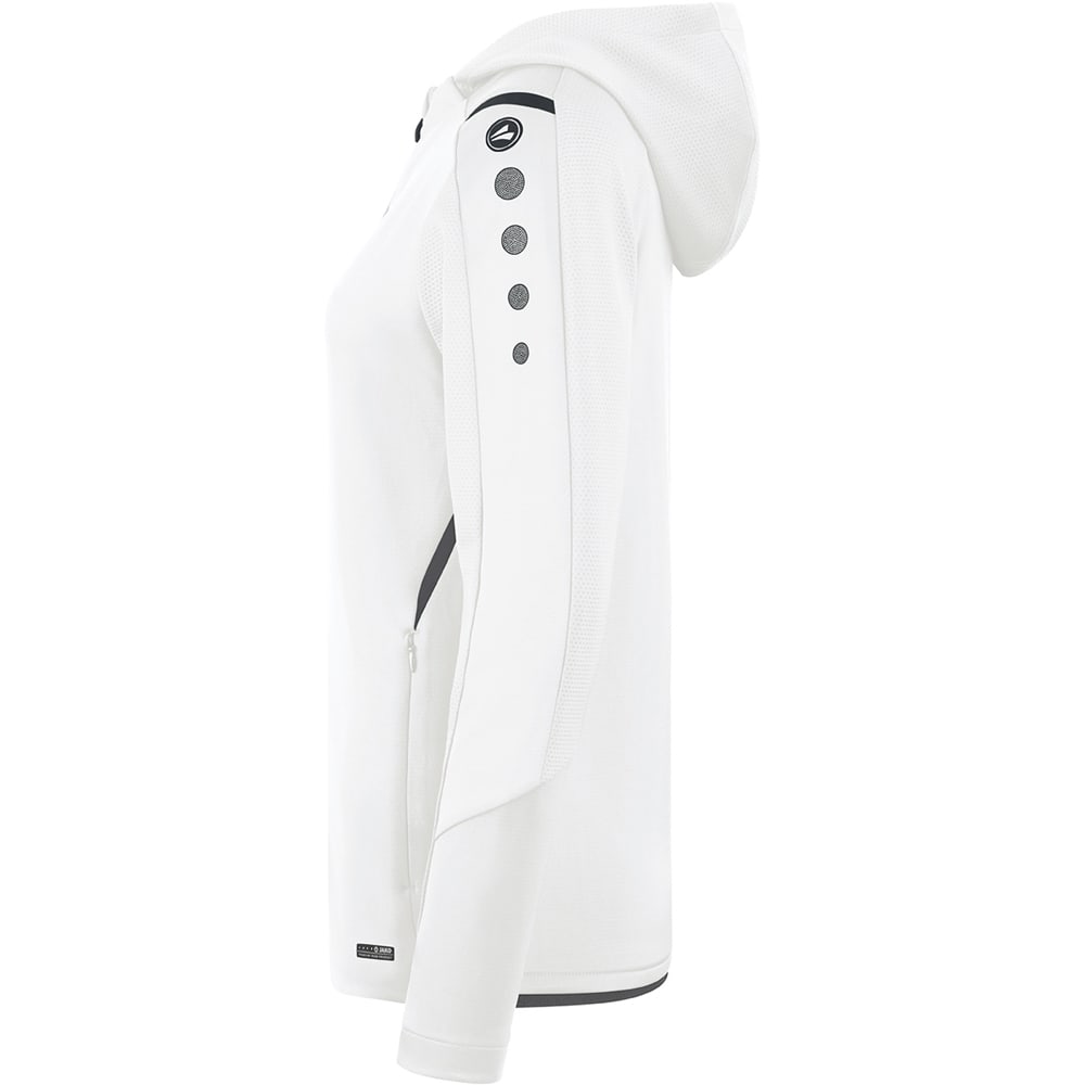 Jako Damen Trainingsjacke mit Kapuze Challenge weiß-grau