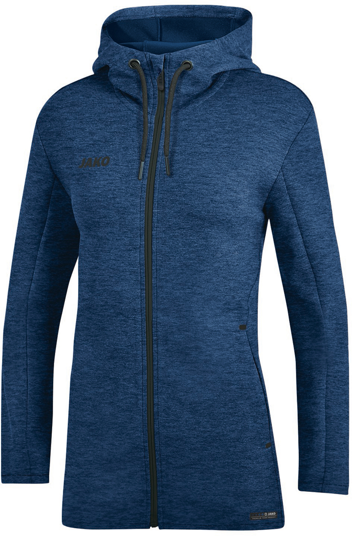 Jako Premium Basics Kapuzenjacke marine meliert