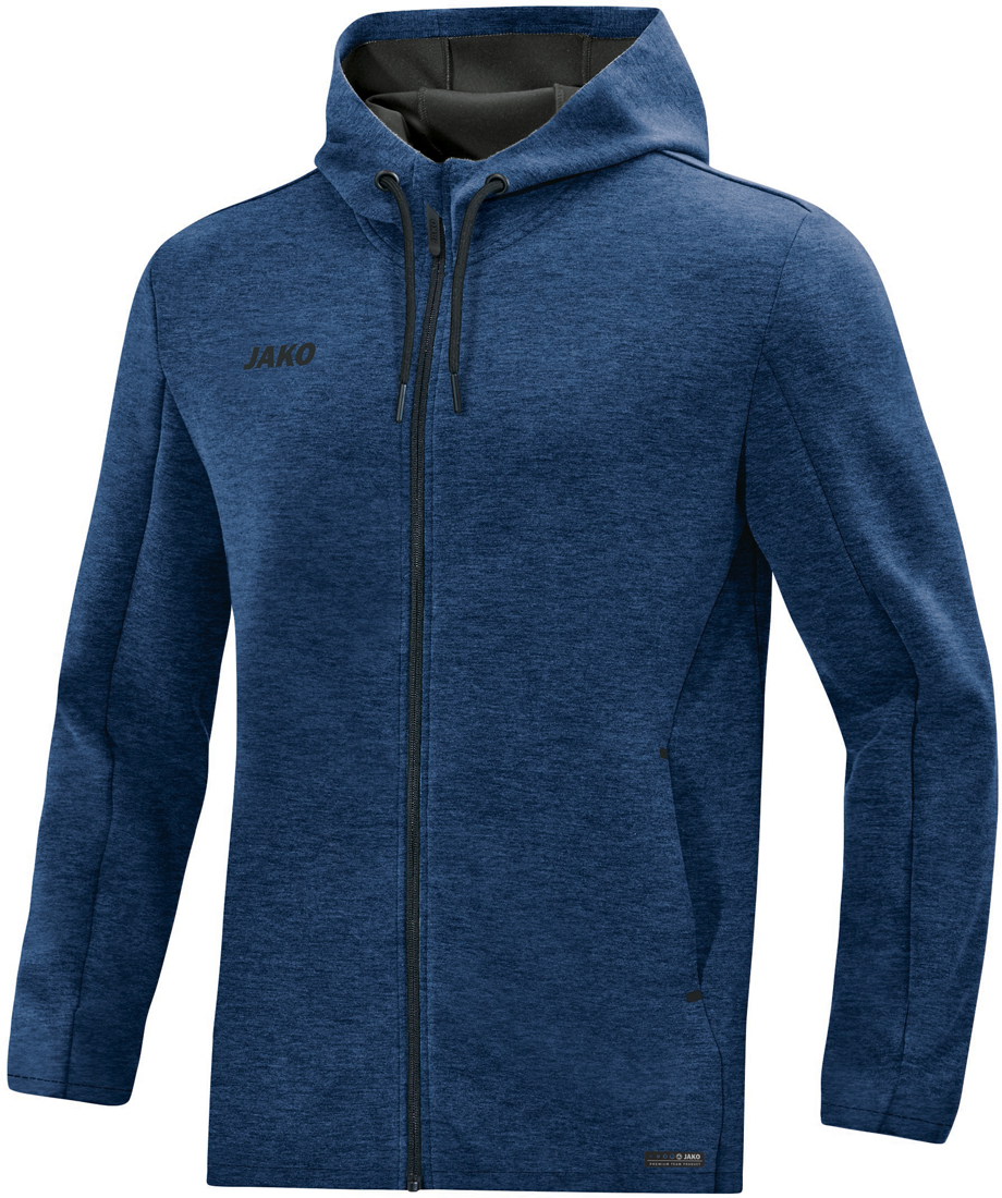 Jako Premium Basics Kapuzenjacke marine meliert