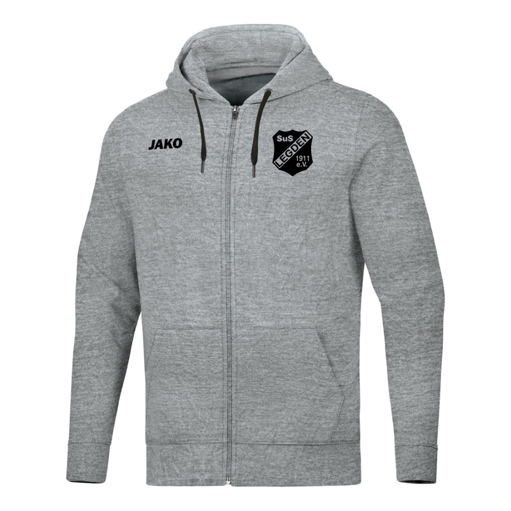 SuS Legden Breitensport Damen Kapuzenjacke Base grau-schwarz