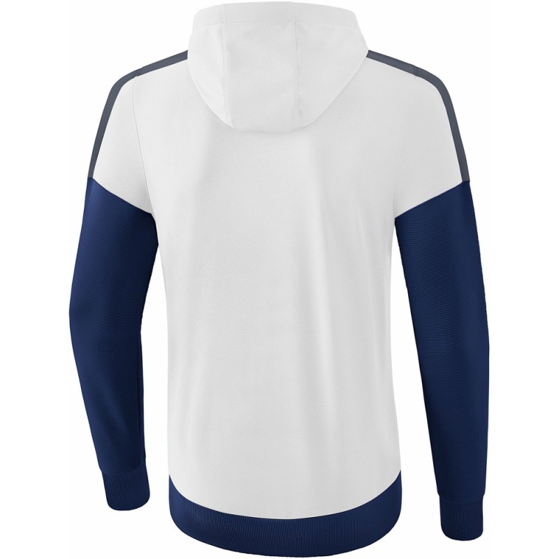 Erima Herren Trainingsjacke mit Kapuze Squad weiß-blau-grau