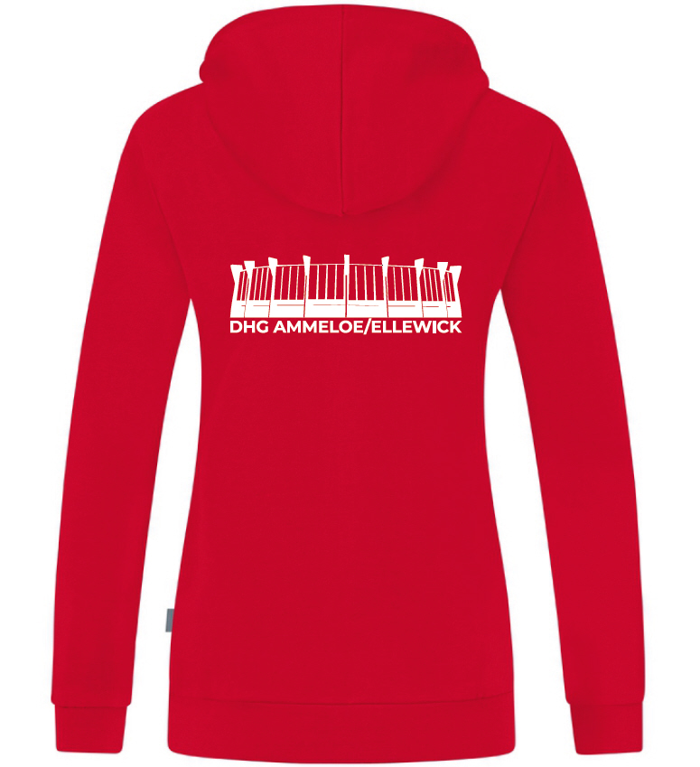 DHG Ammeloe Ellewick Organic Kapuzenjacke rot Damen