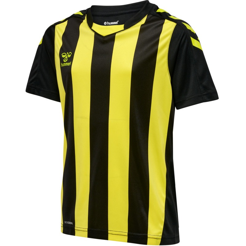 Hummel Hmlcore XK Striped Jersey S/S Kids black/blazing yellow