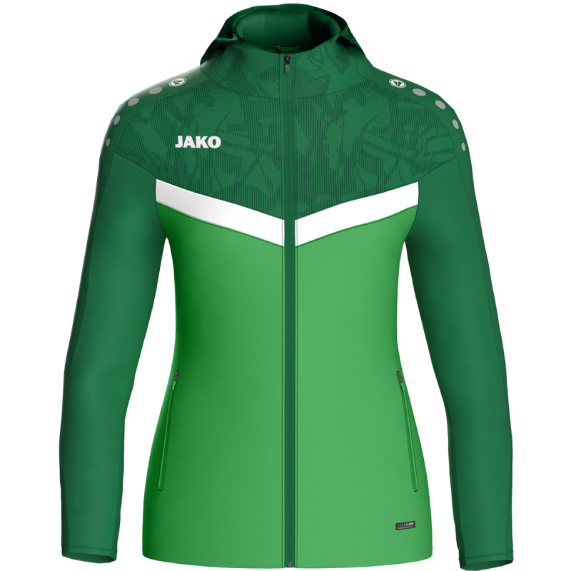 Jako Damen Kapuzenjacke Iconic  soft green/sportgrün