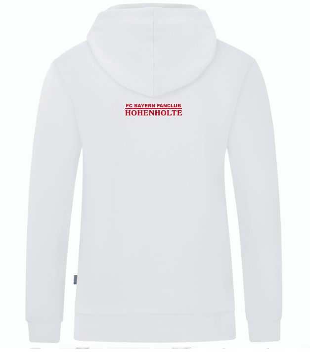 FC Bayern Fanclub Hohenholte Kapuzenjacke Organic weiß