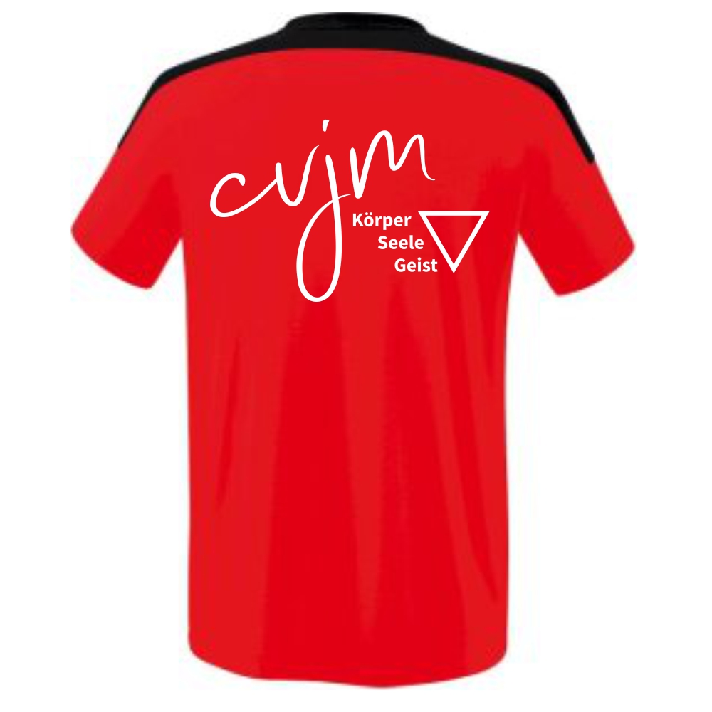 CVJM Erima Change Damen T-Shirt rot-schwarz