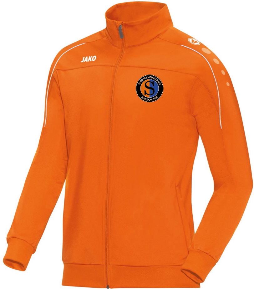 SG Schildow Polyesterjacke Classico orange-weiß