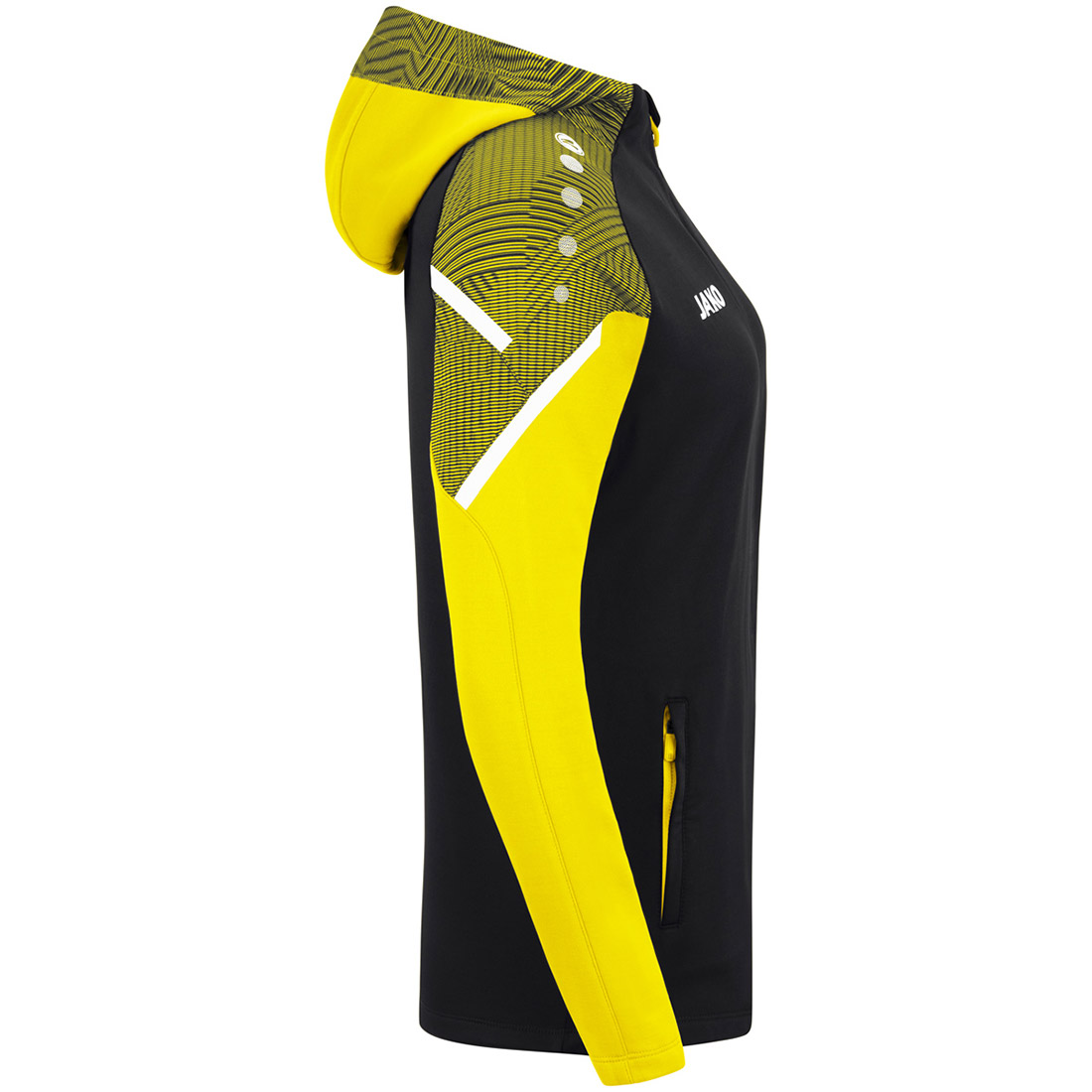 Jako Damen Kapuzenjacke Performance schwarz-gelb