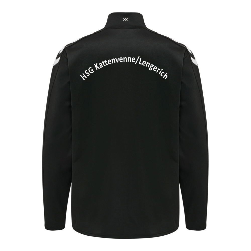 HSG Kattenvenne Lengerich Hummel Core XK Poly Zip Sweat schwarz-weiß