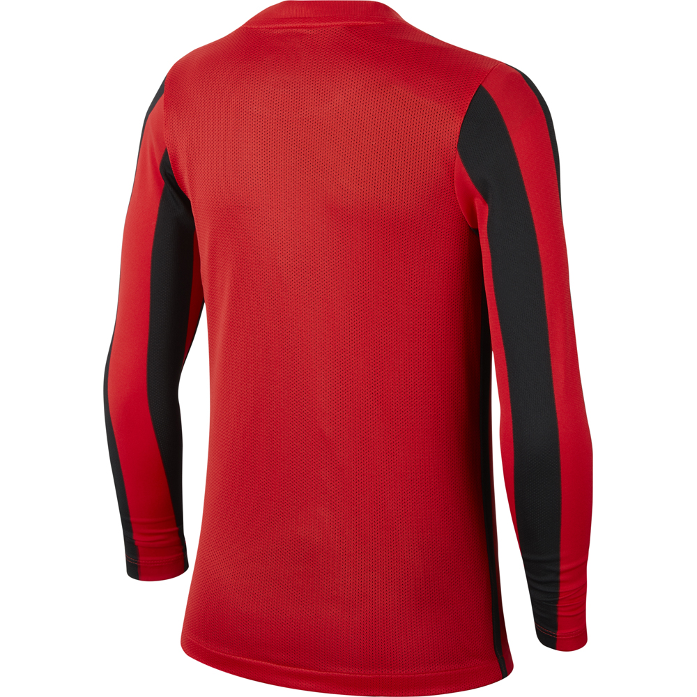 Nike Kinder Langarm Trikot Striped Division IV rot-schwarz