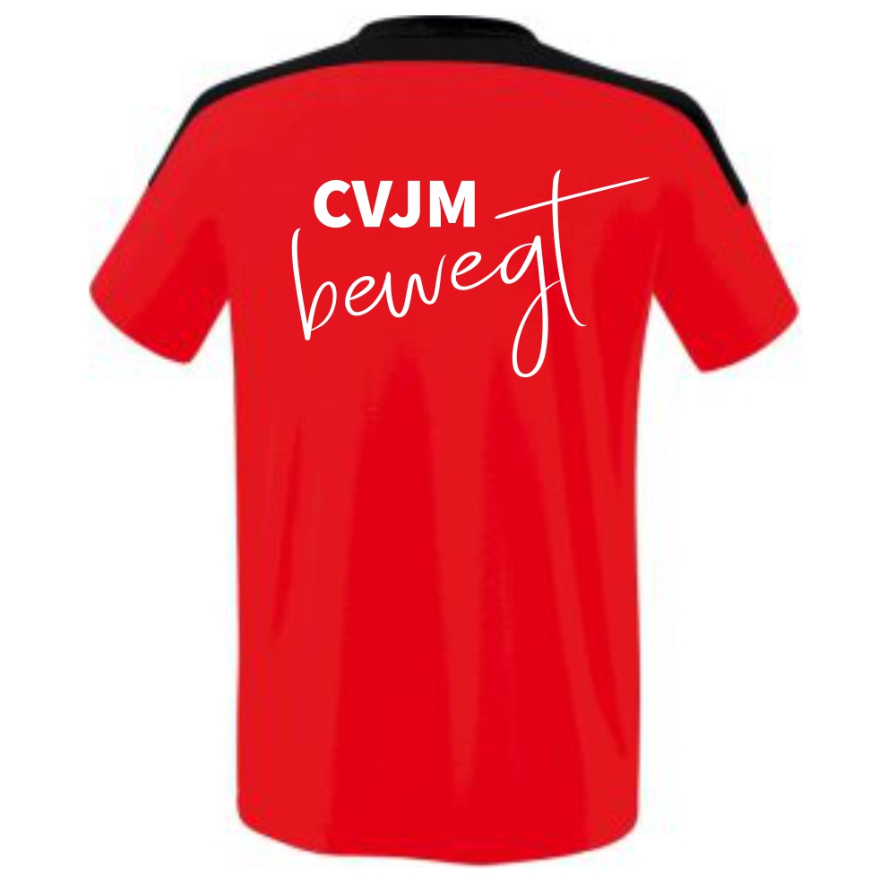 CVJM Erima Change Damen T-Shirt rot-schwarz