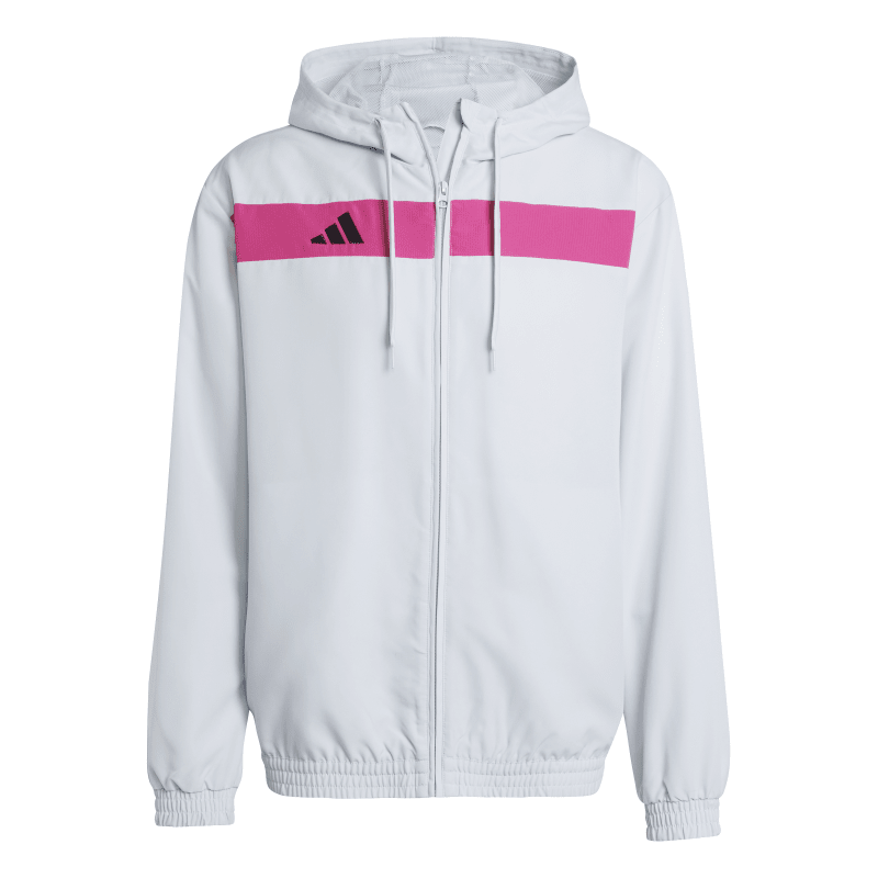 Adidas Full-Zip Hoodie Tiro 25 Essentials clear grey-real magenta