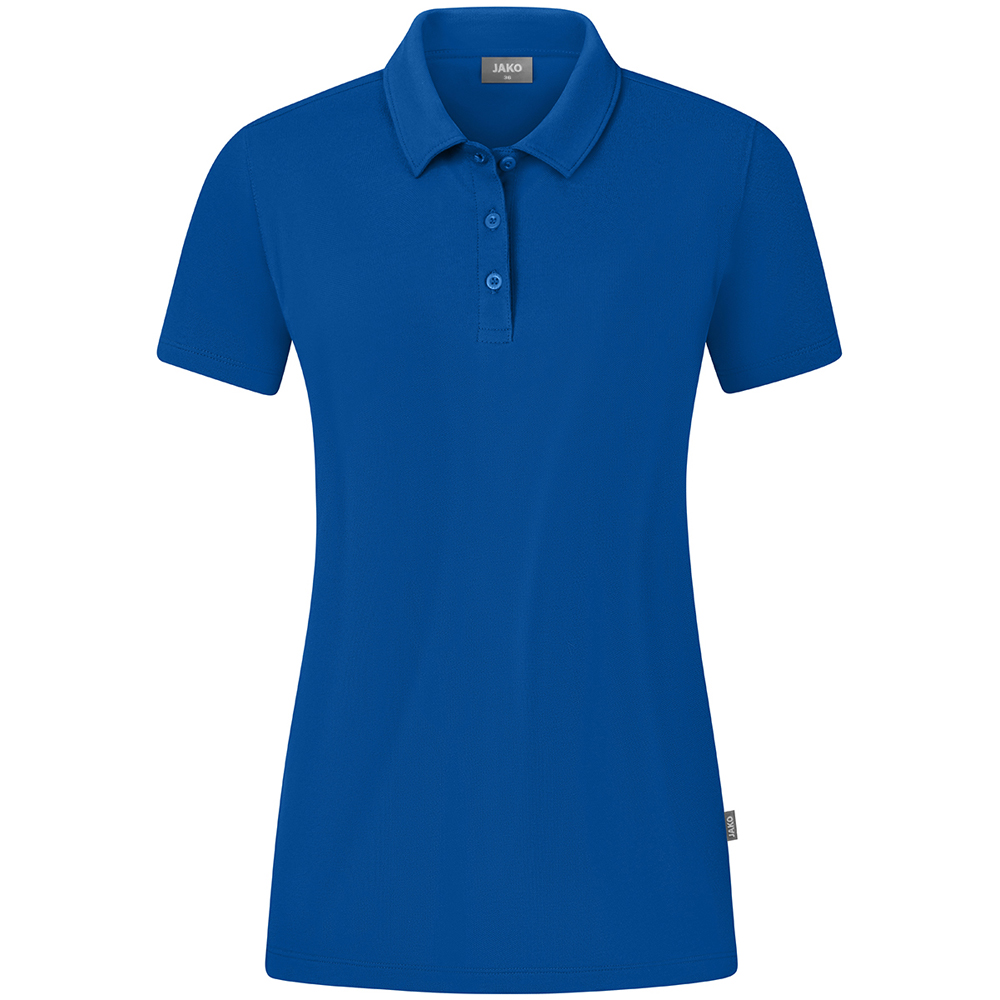 Jako Damen Polo Organic Stretch blau
