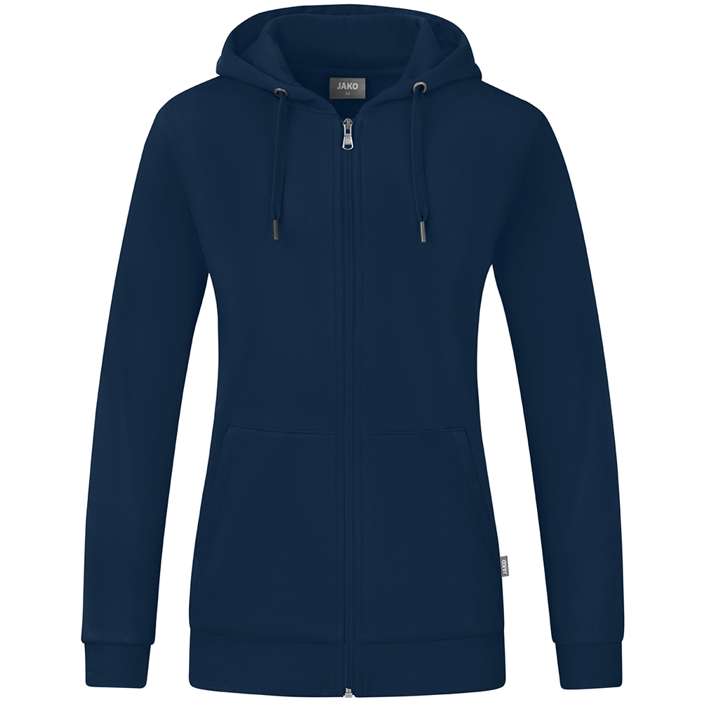 Jako Damen Kapuzenjacke Organic blau