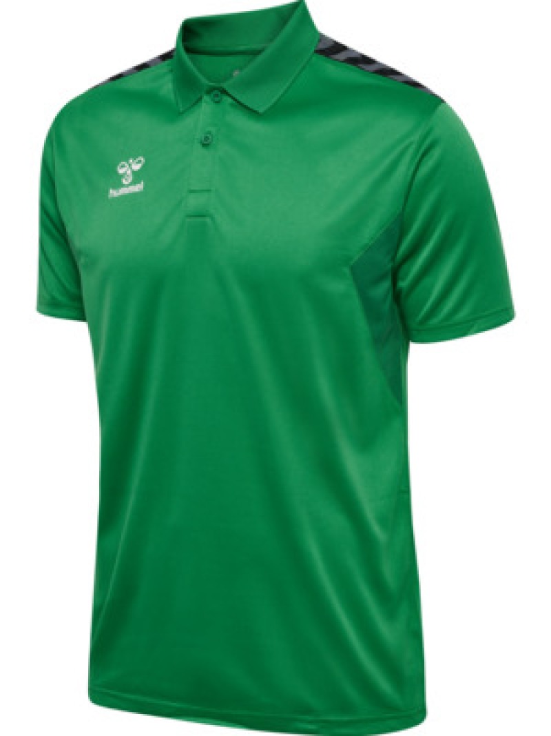 Hummel Hmlauthentic 24 PL Herren Poloshirt grün