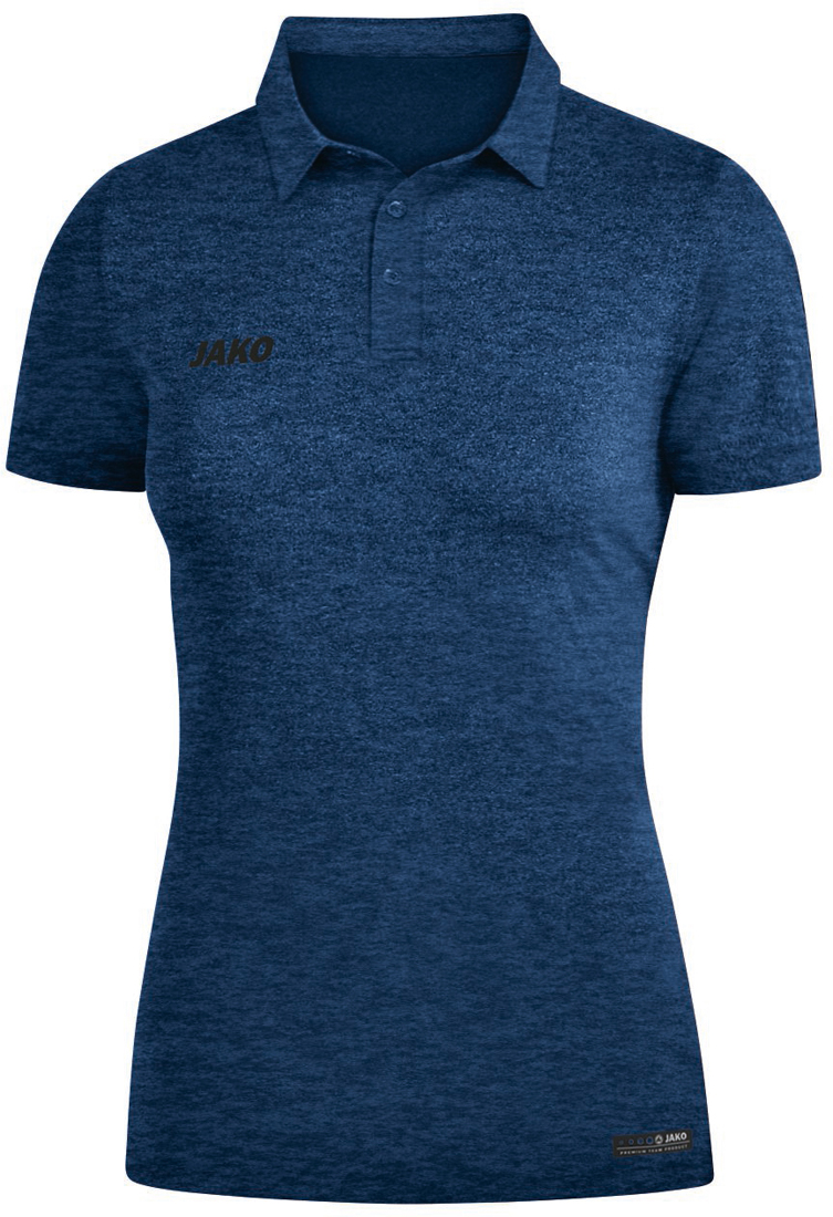 Jako Premium Basics Polo marine meliert