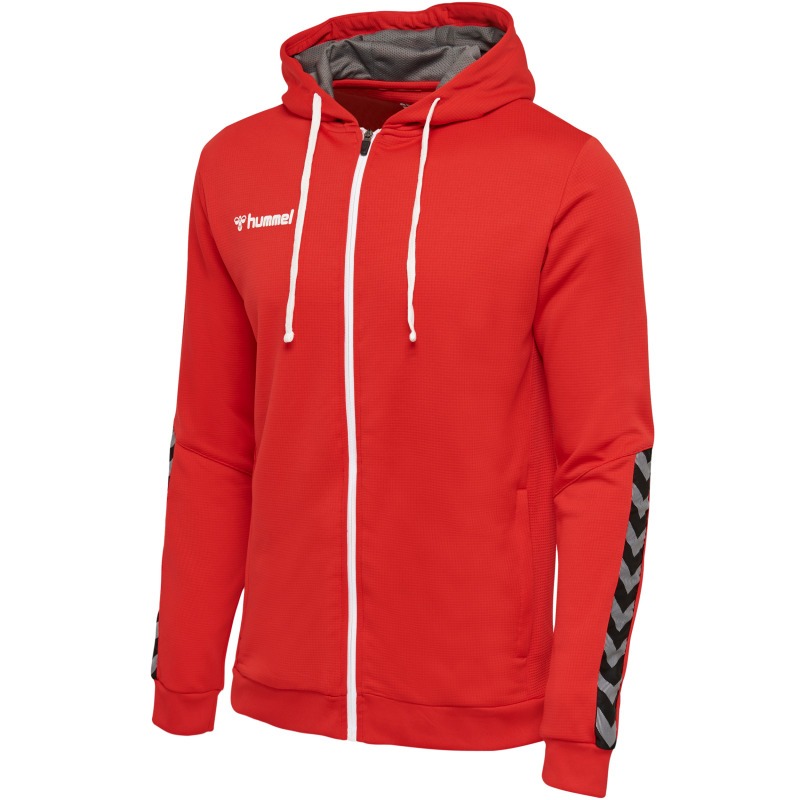Hummel Hmlauthentic 24 Poly Zip Hoodie true red