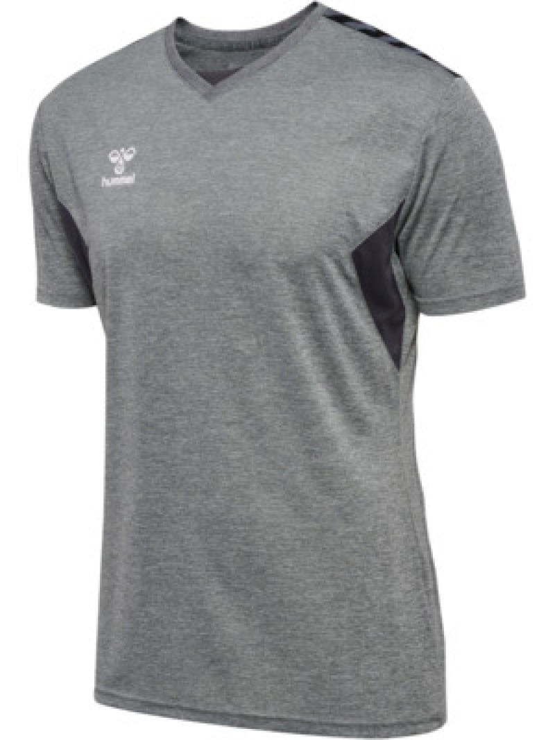 Hummel Hmlauthentic 24 PL Herren Jersey S/S grau