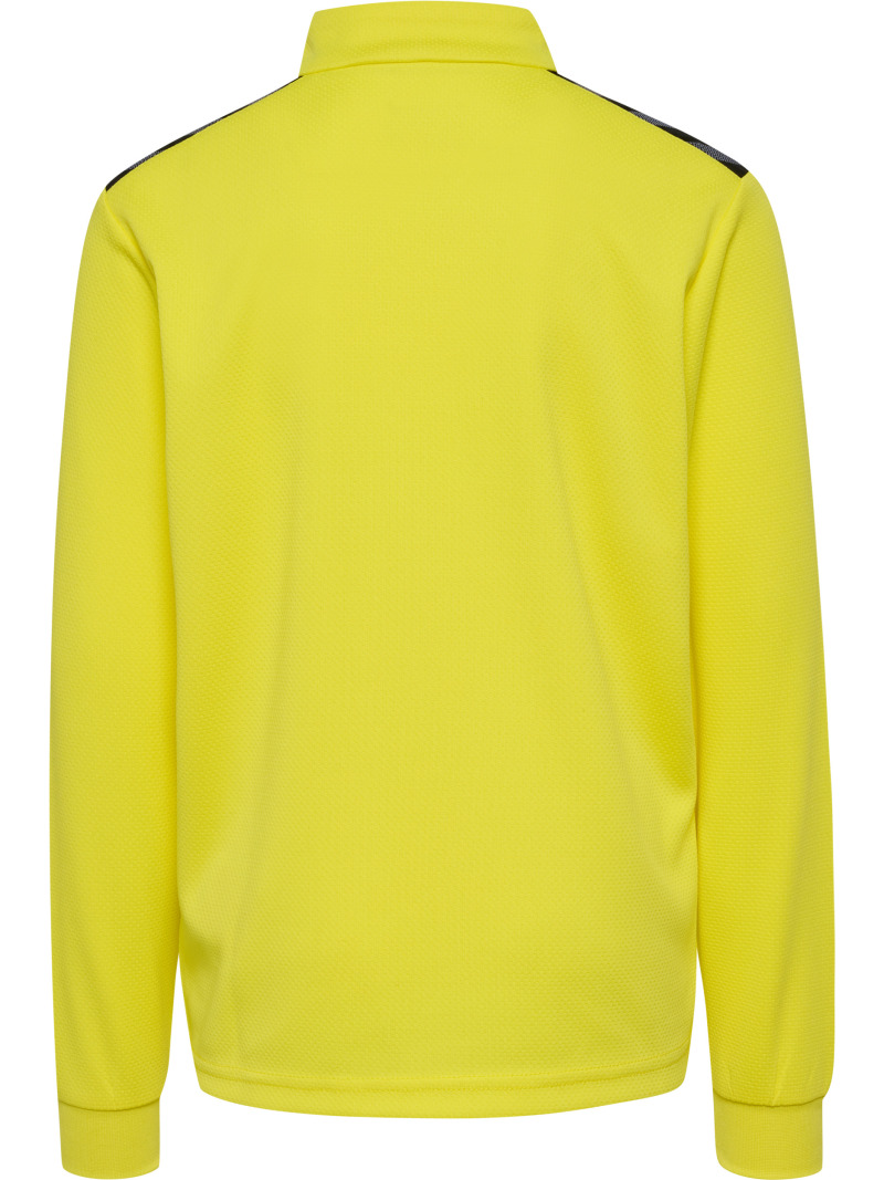 Hummel Hmlauthentic 24 PL Kinder Sweatshirt mit kurzem Reißverschluss gelb