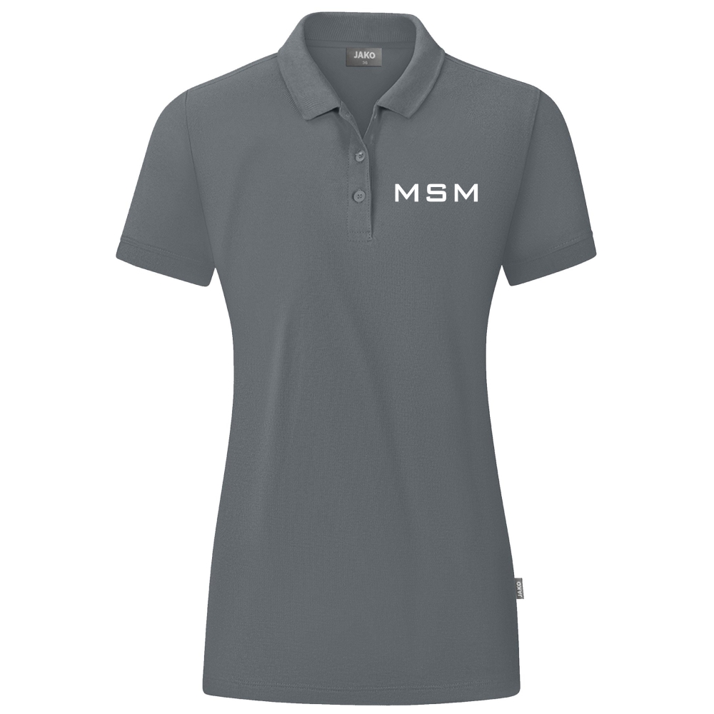 MSM Damen Polo Organic dunkelgrau