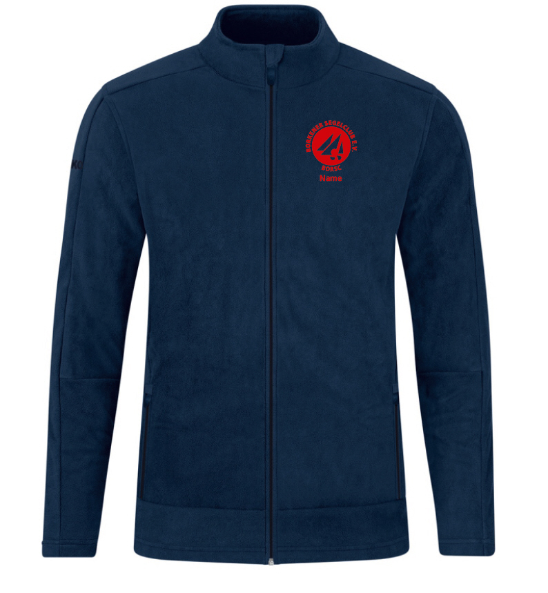 Borkener Segelclub Fleecejacke navy mit Stick