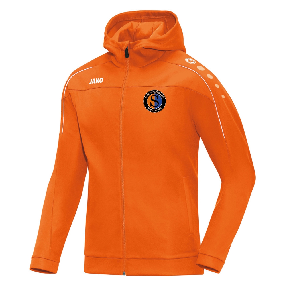 SG Schildow Damen Kapuzenjacke Classico orange-weiß