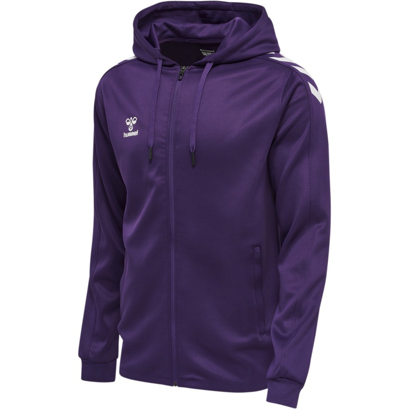 Hummel Hmlcore XK Poly Zip Hood Sweat acai/white
