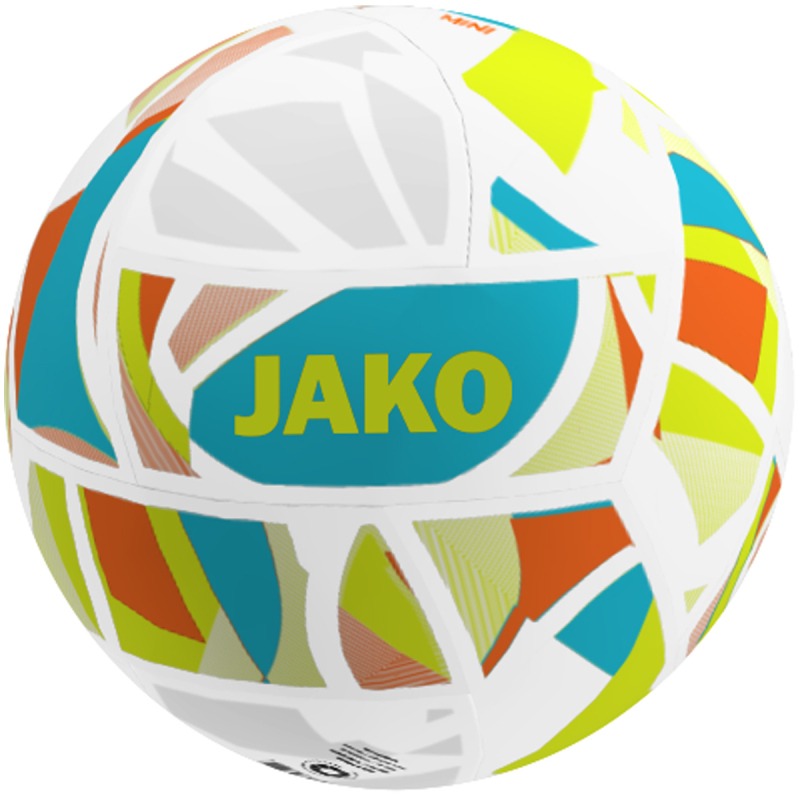 Jako Miniball Iconic weiß-cyan-neongelb