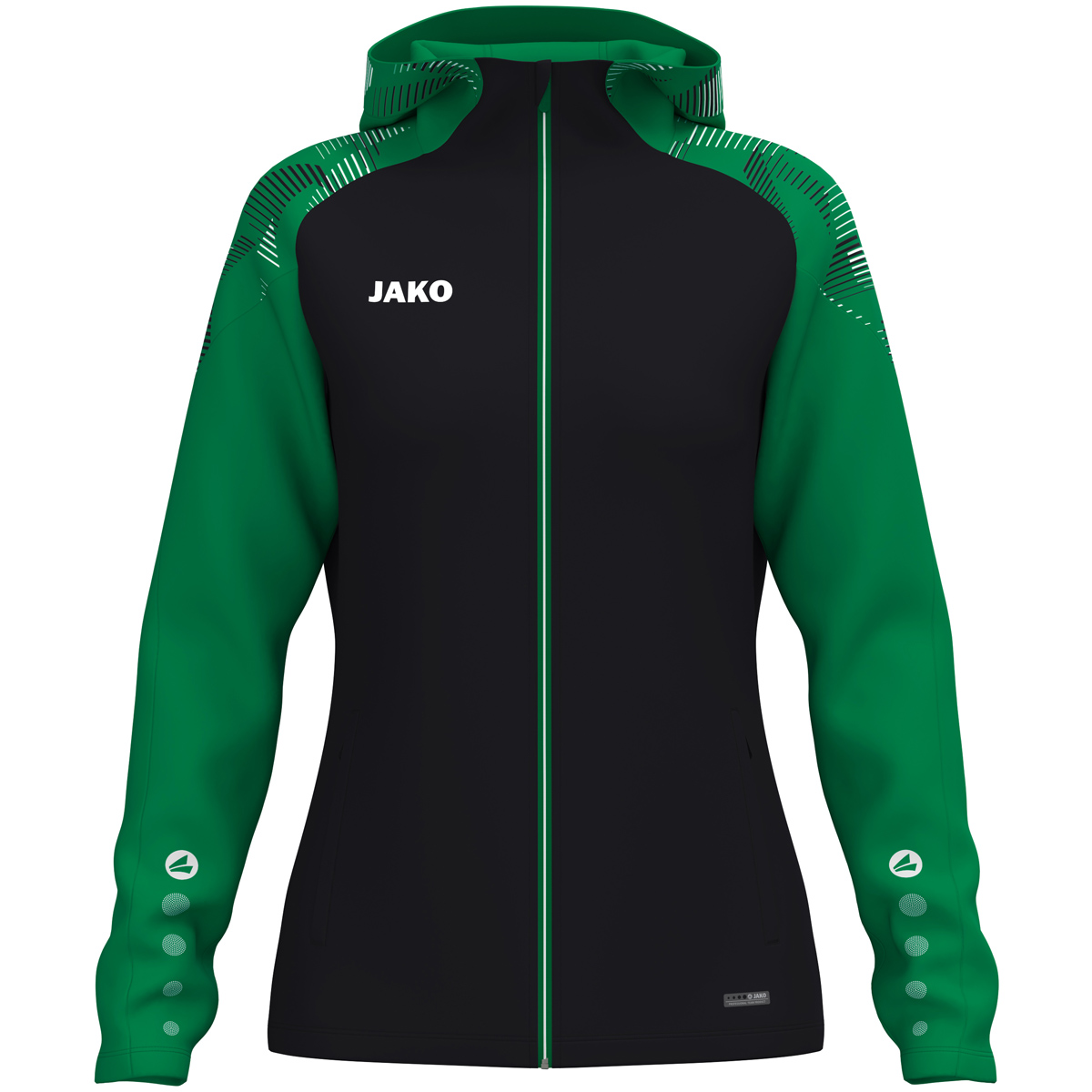 Jako Kapuzenjacke Sonic Damen schwarz/grün