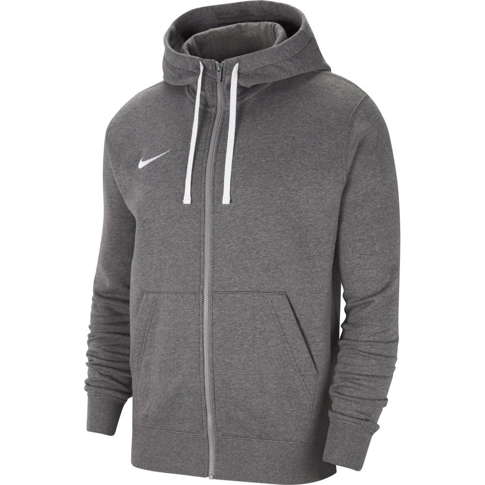 Nike Herren Full Zip Fleece Hoodie Park 20 grau-weiß