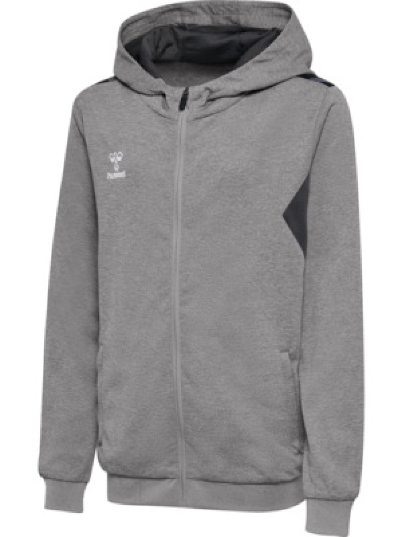 Hummel Hmlauthentic 24 PL Kinder Reißverschlussjacke grau