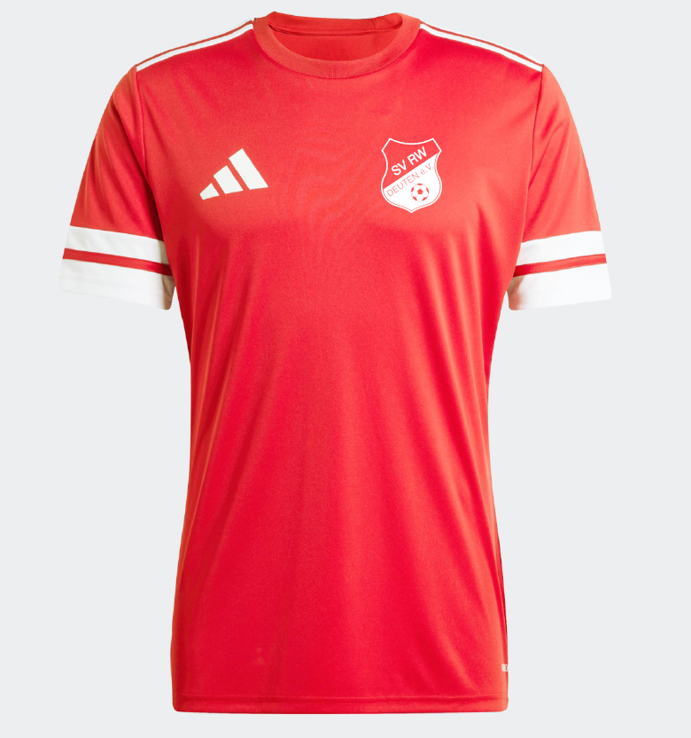 Rot-Weiß Deuten Trikot / Aufwärmshirt Squdra 25 rot