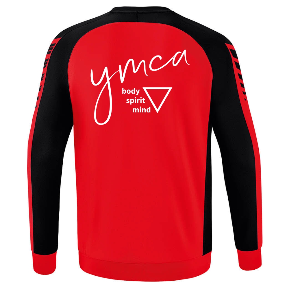 CVJM Erima Six Wings Unisex Sweatshirt rot-schwarz