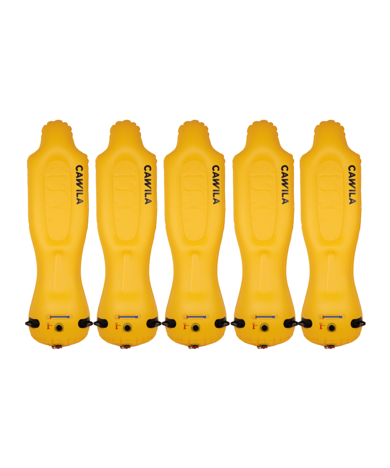 Cawila LIGA Airdummies | 5er Set | Gelb | Inkl. Tasche und Pumpe