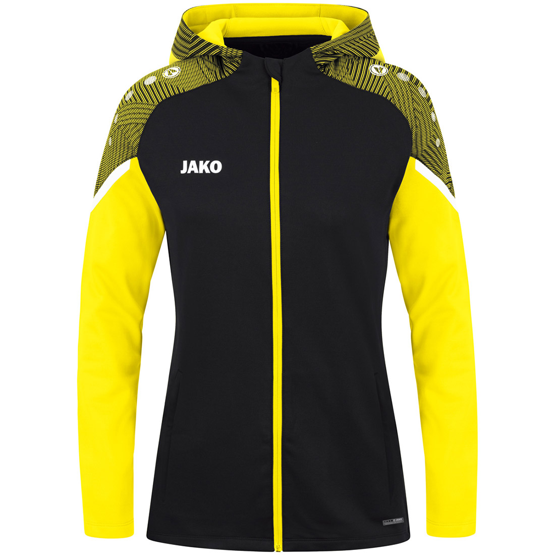Jako Damen Kapuzenjacke Performance schwarz-gelb