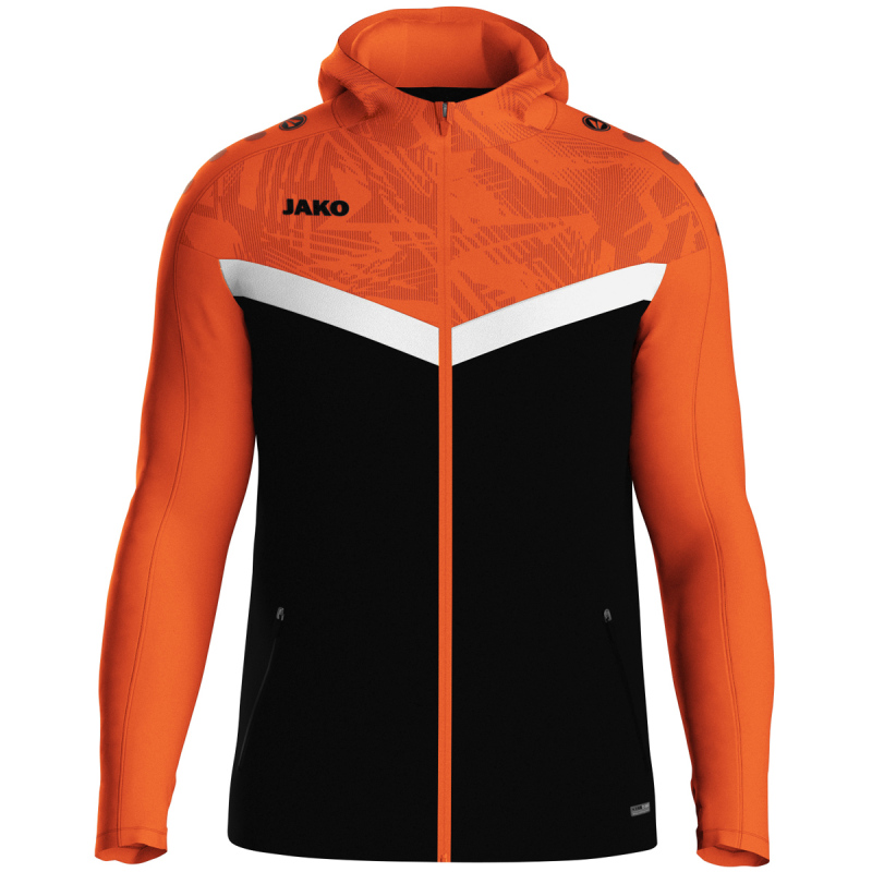 Jako  Kapuzenjacke Iconic  schwarz/neonorange