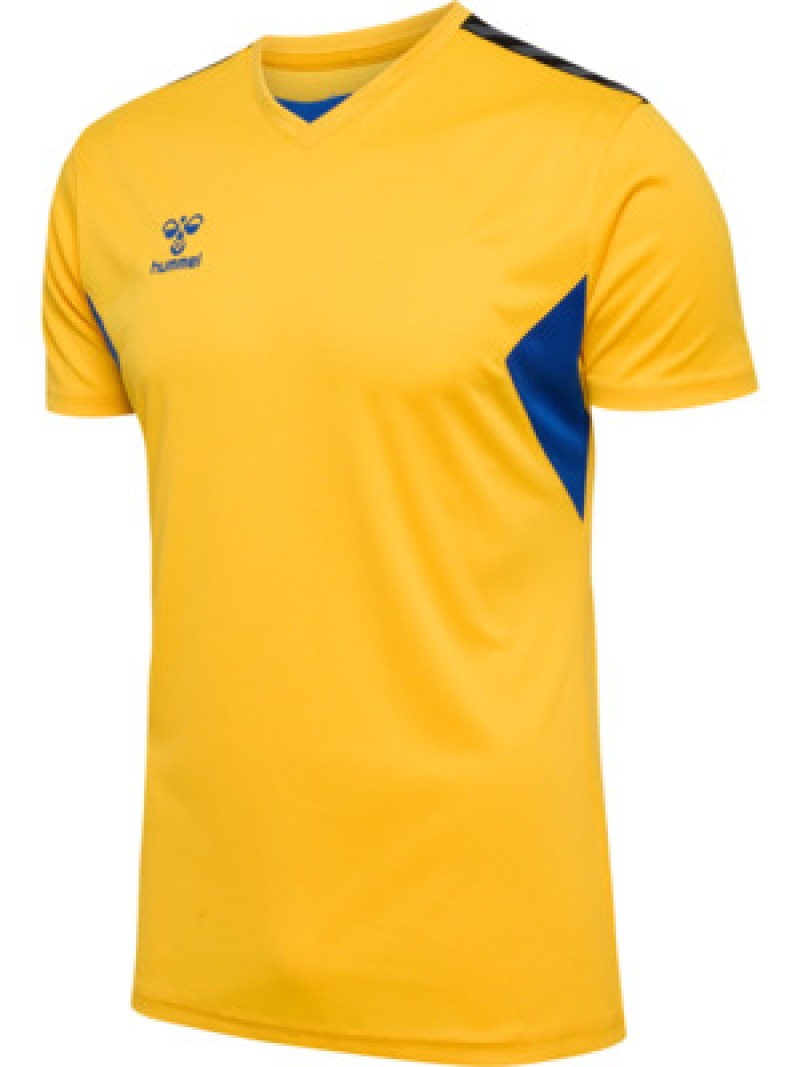 Hummel Hmlauthentic 24 PL Herren Jersey S/S gelb