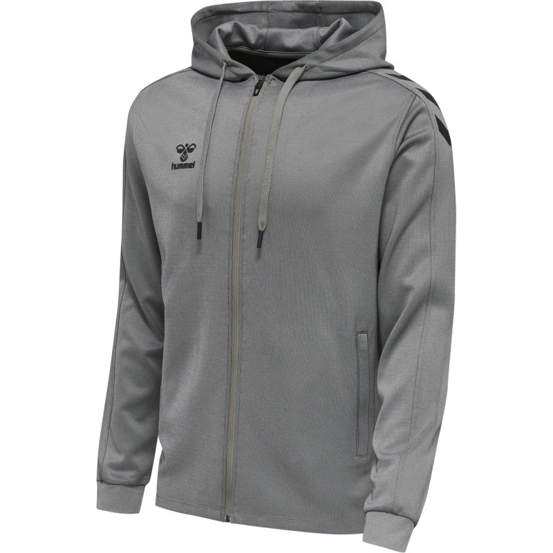 Hummel Hmlcore XK Poly Zip Hood Sweat grey melange