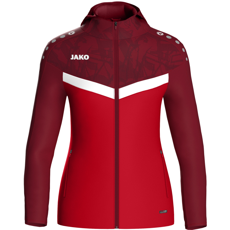 Jako Damen Kapuzenjacke Iconic  rot/weinrot