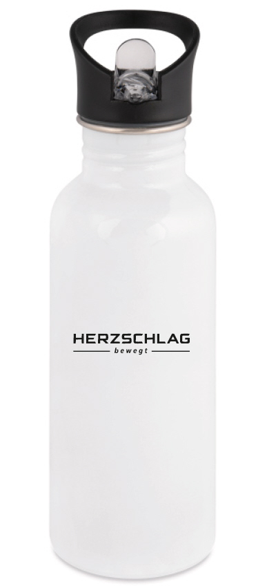 Herzschlag bewegt Trinkflasche