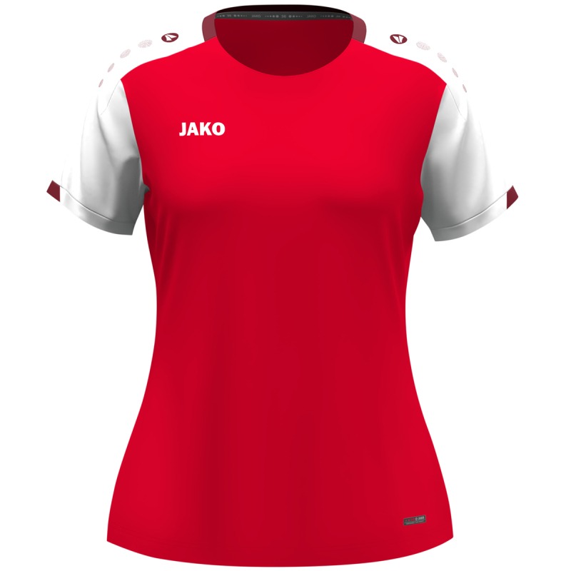 Jako Damen T-Shirt Dynamic Damen rot-weiß-dunkelrot