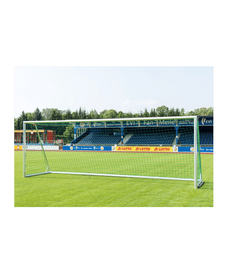 Cawila Fussballtor 7,32 x 2,44m | Freistehend | Tiefe: oben 0,80m unten 2,00m | vollverschweißt