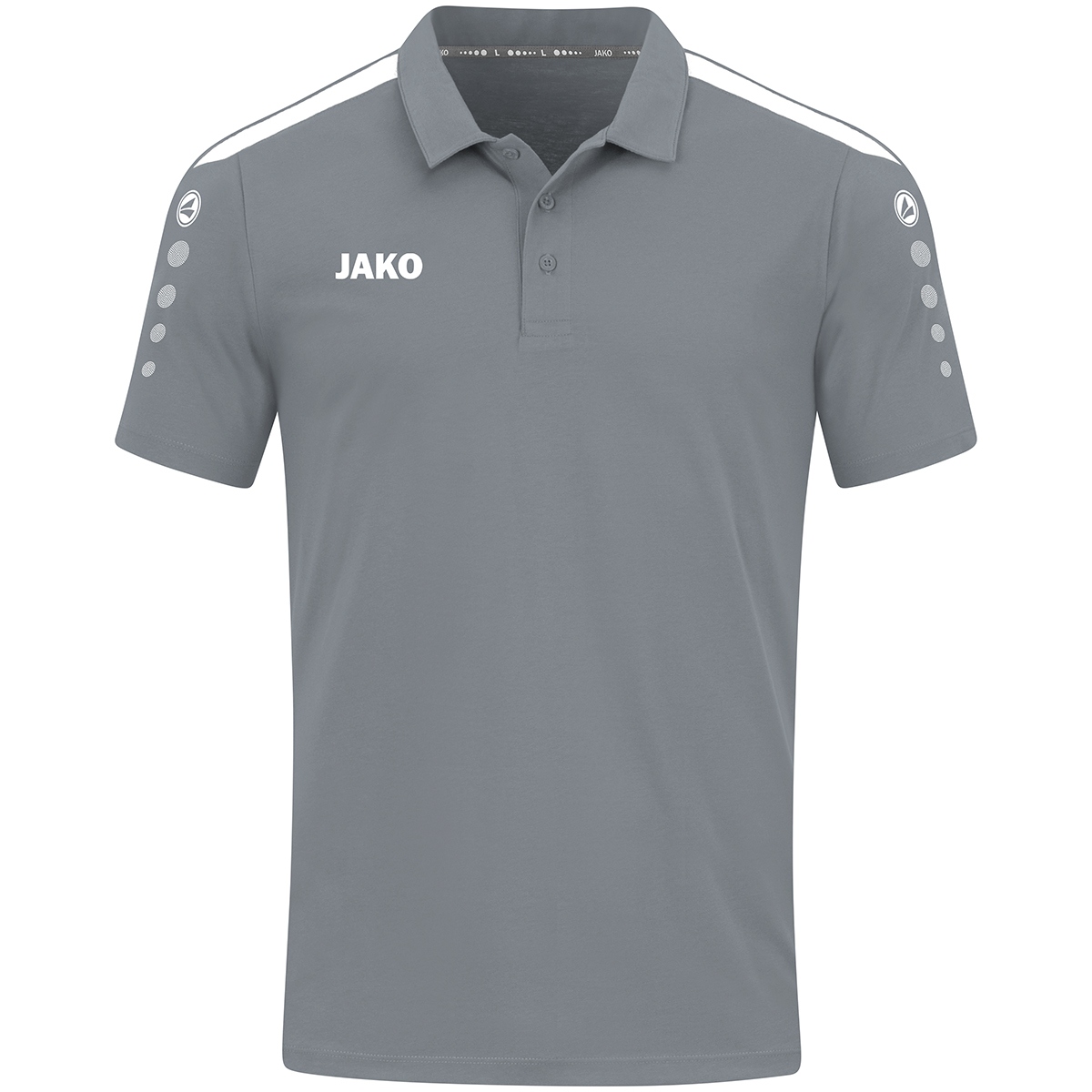 Jako Herren Polo-Shirt Power steingrau