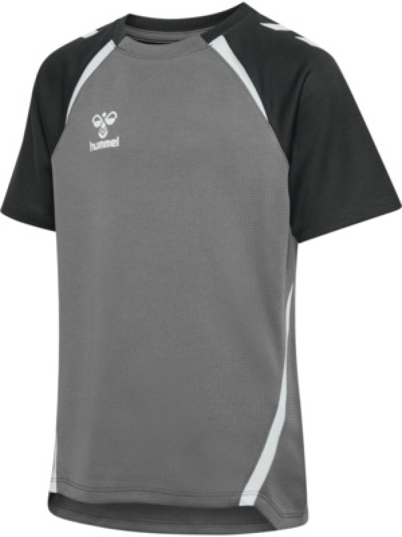 Hummel hmlLEAD 2.0 JERSEY S/S KIDS steel gray/asphalt