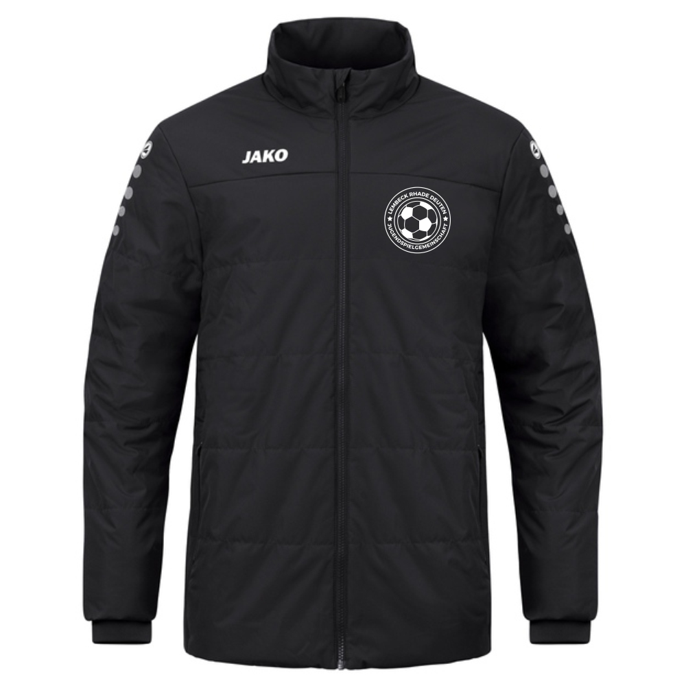 JSG Lembeck Rhade Deuten Kinder Coachjacke Team mit Kapuze schwarz