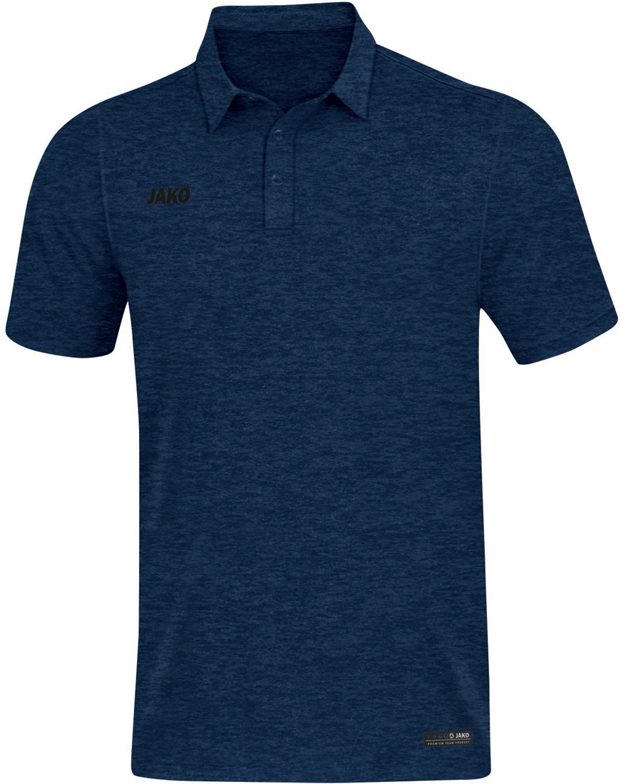 Jako Premium Basics Polo marine meliert