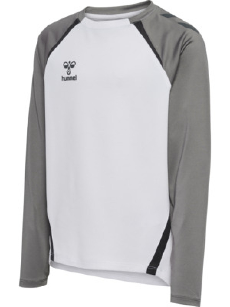 Hummel hmlLEAD 2.0 CREW SWEAT KIDS white/steel gray