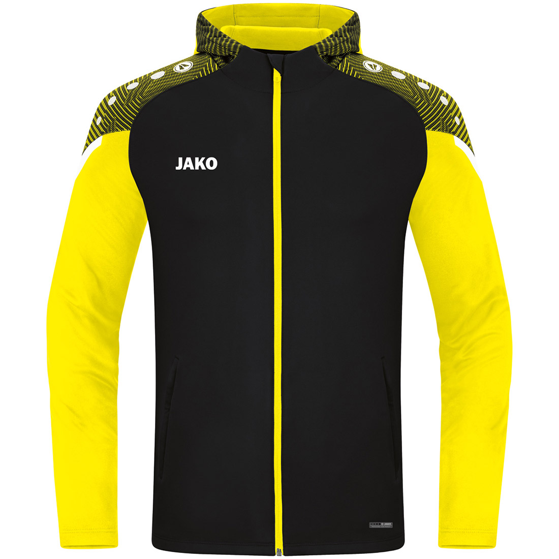 Jako Kinder Kapuzenjacke Performance schwarz-gelb