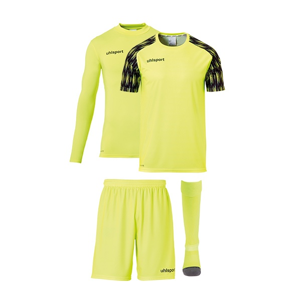 Uhlsport Reaction Kinder Torwart Set fluo gelb/schwarz