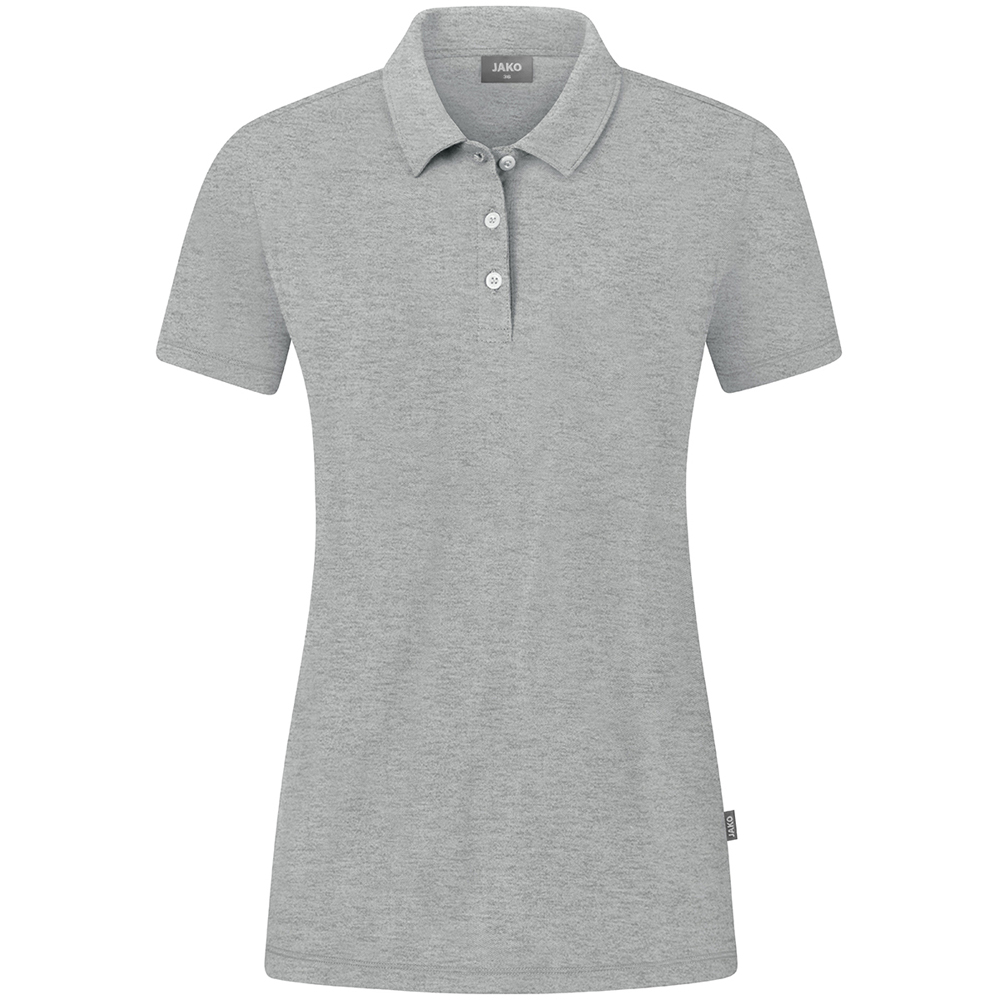 Jako Damen Polo Organic Stretch grau